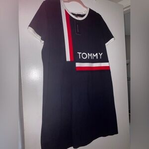 Tommy Hilfiger Navy Dress with Red and White Accents